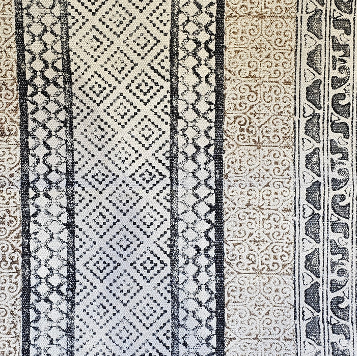 Small Block Print Dhurrie (60 x 90 cm))