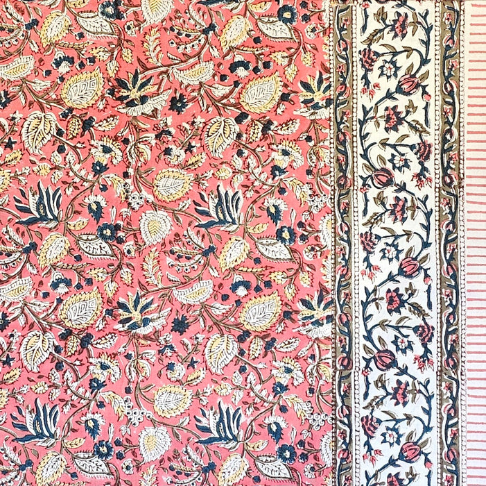 Block Print Tablecloth - Red