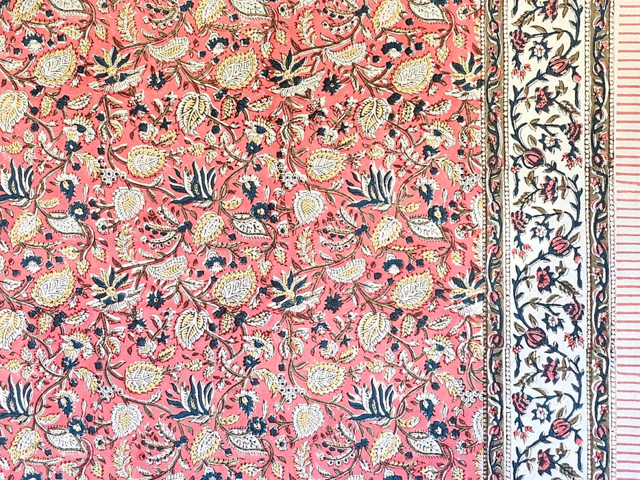 Block Print Tablecloth - Red