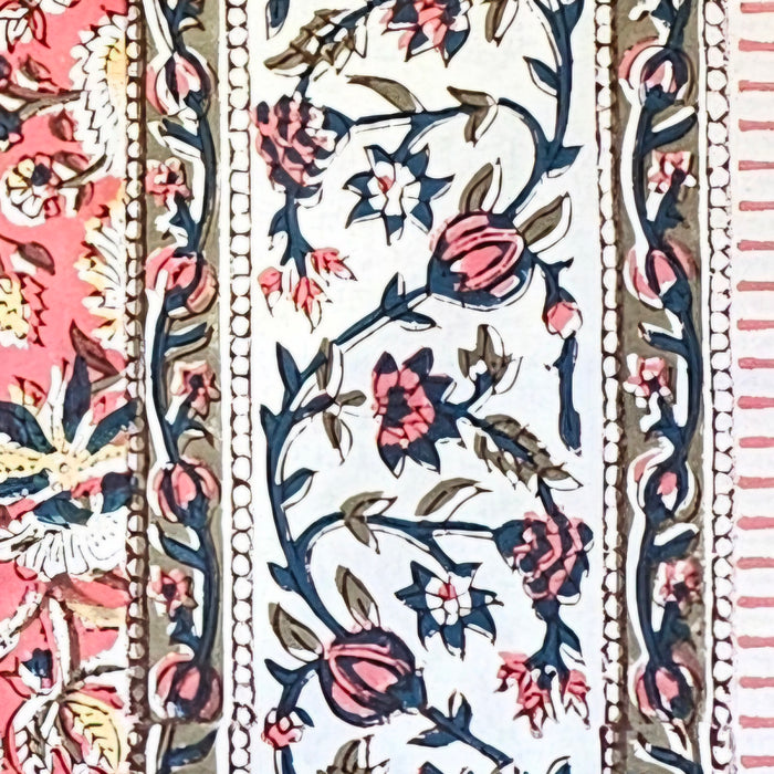 Block Print Tablecloth - Red