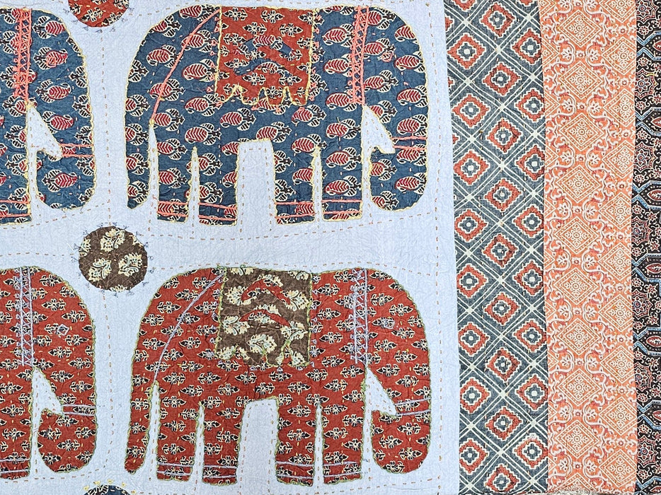 Applique Elephant Throw
