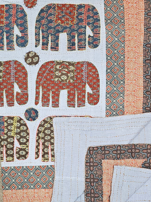 Applique Elephant Throw