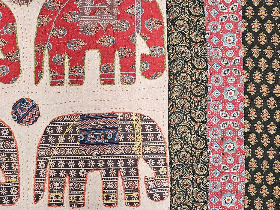 Applique Elephant Throw