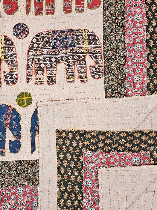 Applique Elephant Throw