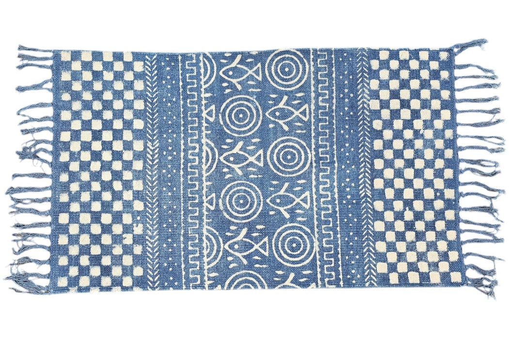 Small Block Print Dhurrie (56 x 90 cm)