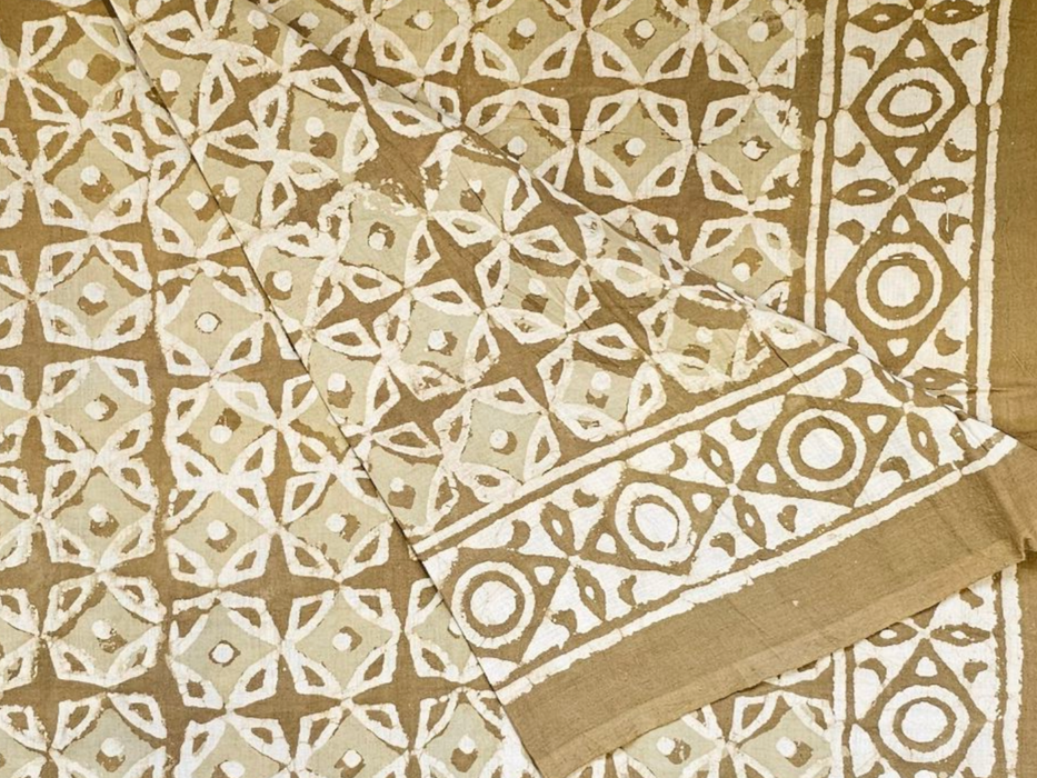 Dabu Print Cotton Sarong - Café Linen Design