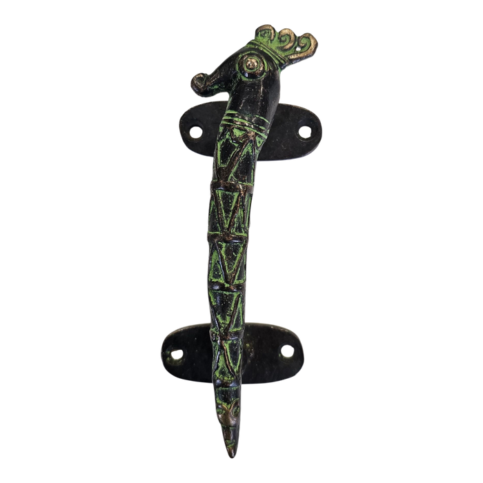 Green Sea Horse Brass Handle