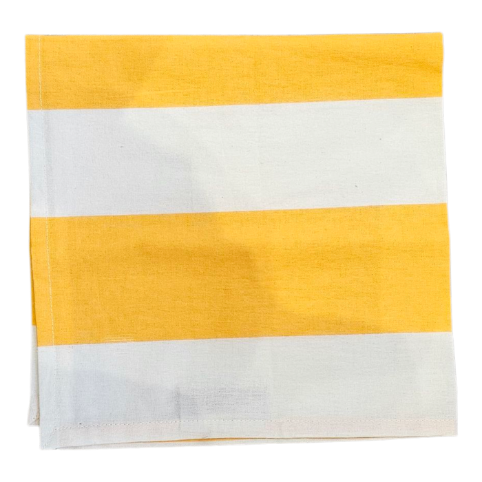 Block Print Cotton Napkins - Sunshine Stripe