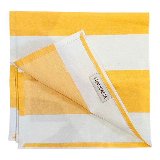 Block Print Cotton Napkins - Sunshine Stripe