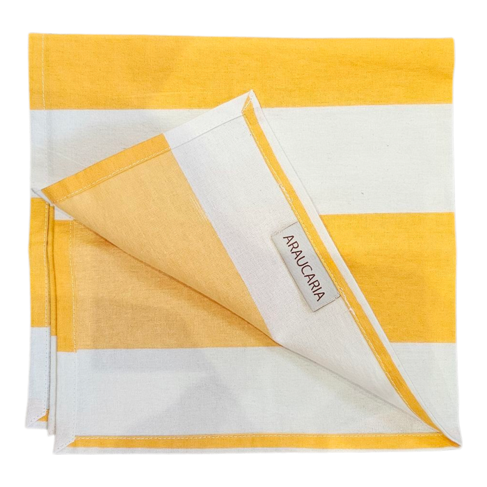 Block Print Cotton Napkins - Sunshine Stripe