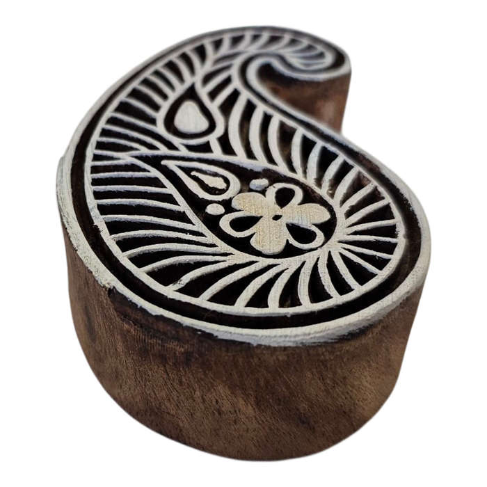 Paisley Design Wooden Carved Printing Block