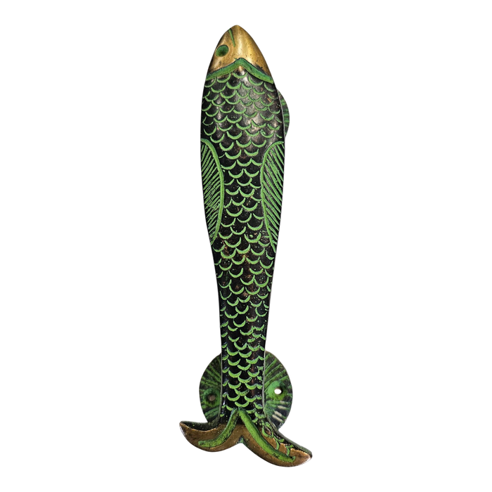 Green Fish Brass Handle (L)