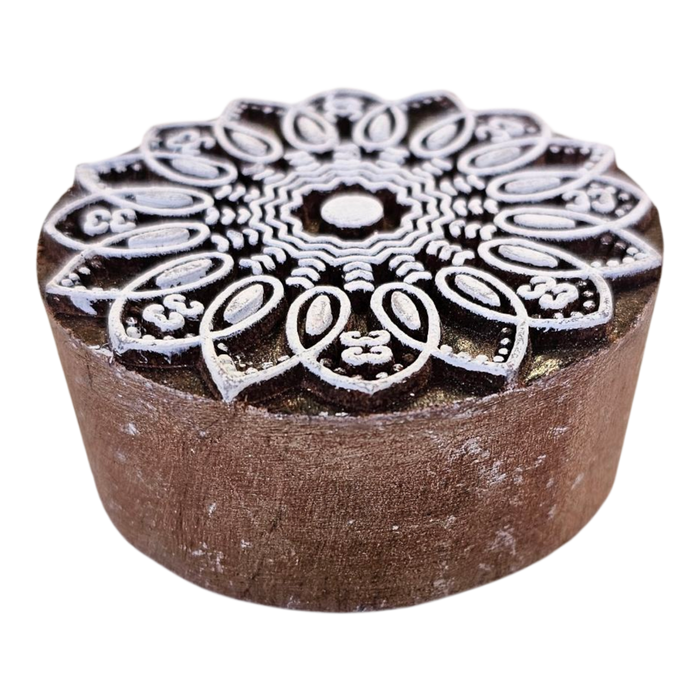 Mandala C Design Wooden Carved Printing Block