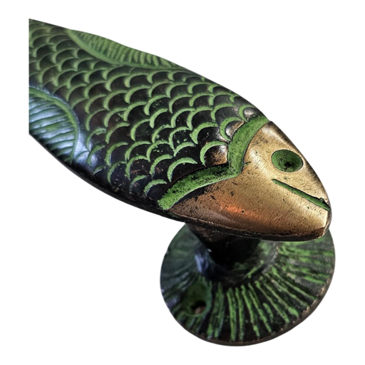 Green Fish Brass Handle (L)