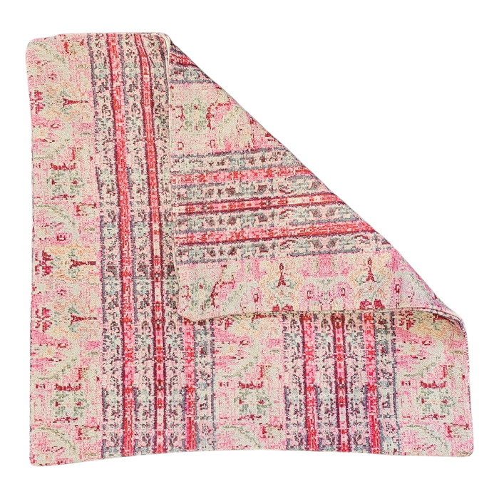 Handloom Cushion Cover - Pink Streak