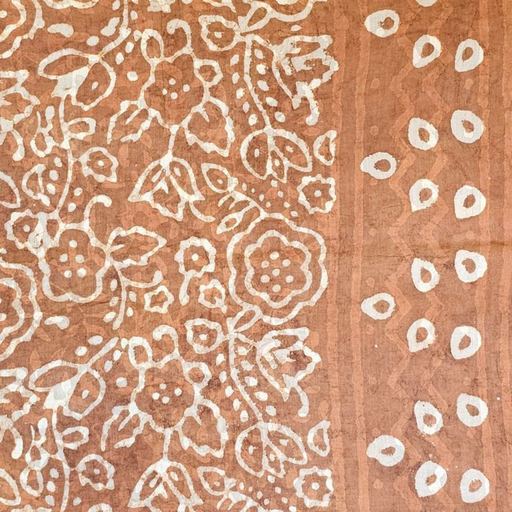 Dabu Print Cotton Sarong - Brown Sugar Design