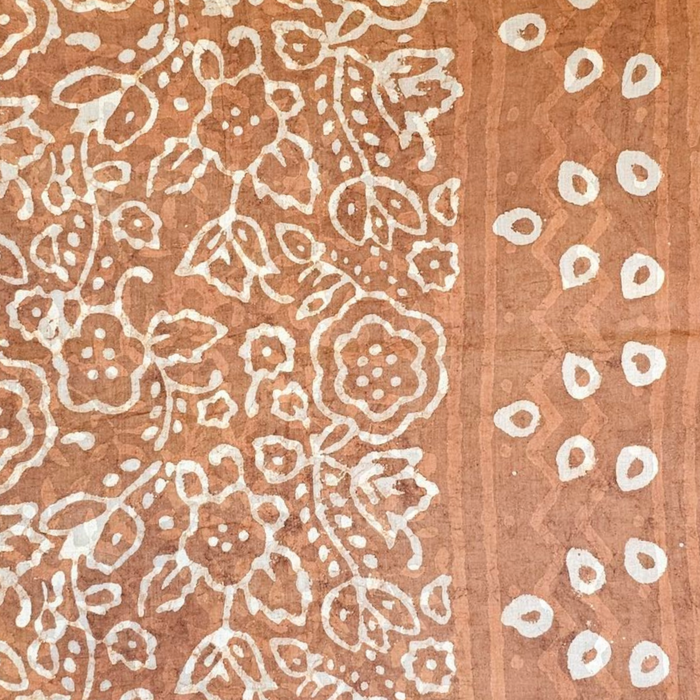 Dabu Print Cotton Sarong - Brown Sugar Design