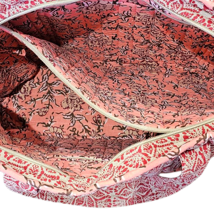 Strawberry Cream Quilted Shoulder Bag