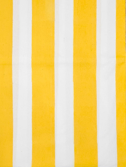 Block Print Tablecloth - Sunshine Stripes Design