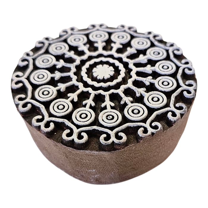 Mandala B Design Wooden Carved Printing Block