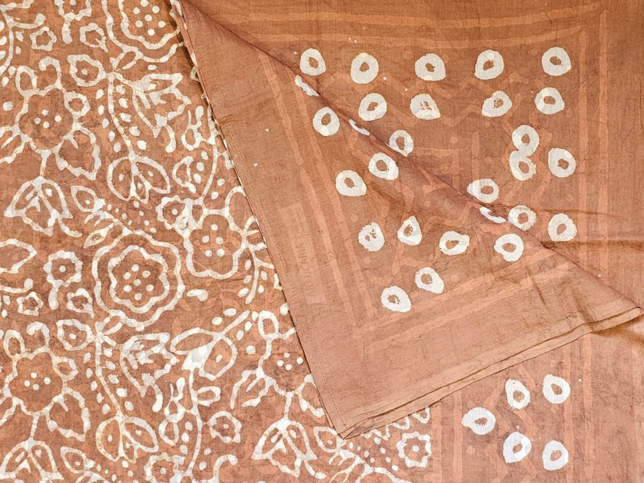 Dabu Print Cotton Sarong - Brown Sugar Design