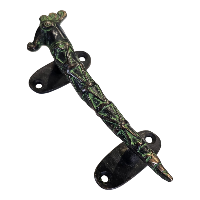 Green Sea Horse Brass Handle