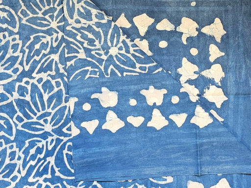 Dabu Print Cotton Sarong - Cool Blue Design