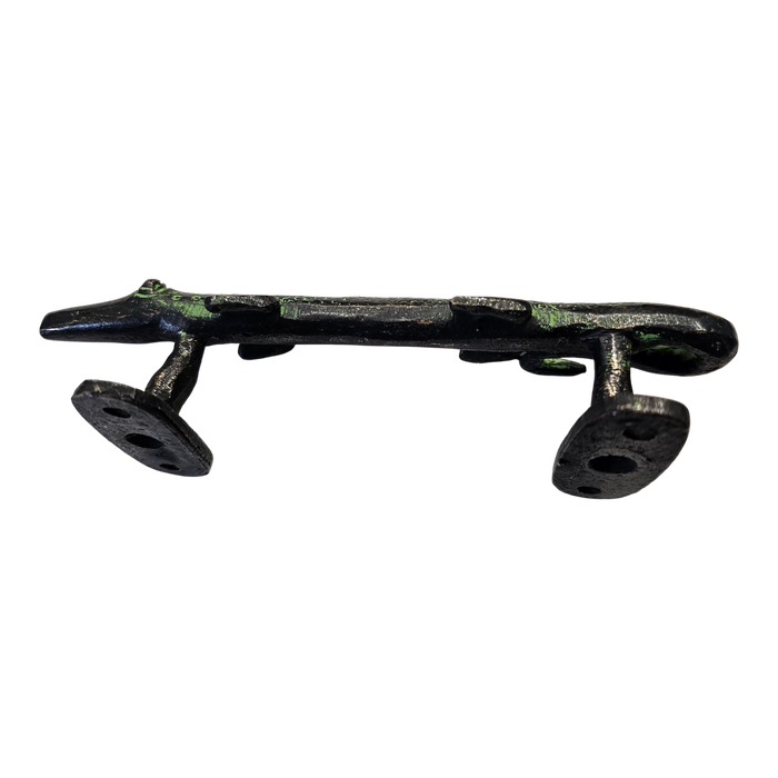 Green Long Crocodile Brass Handle