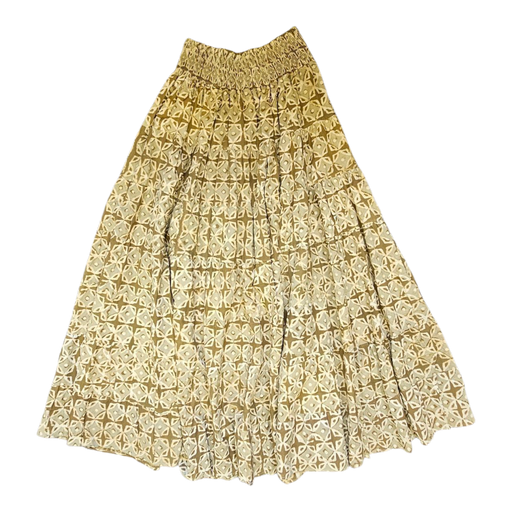 Dabu Print Cotton Skirt - Café Linen Design