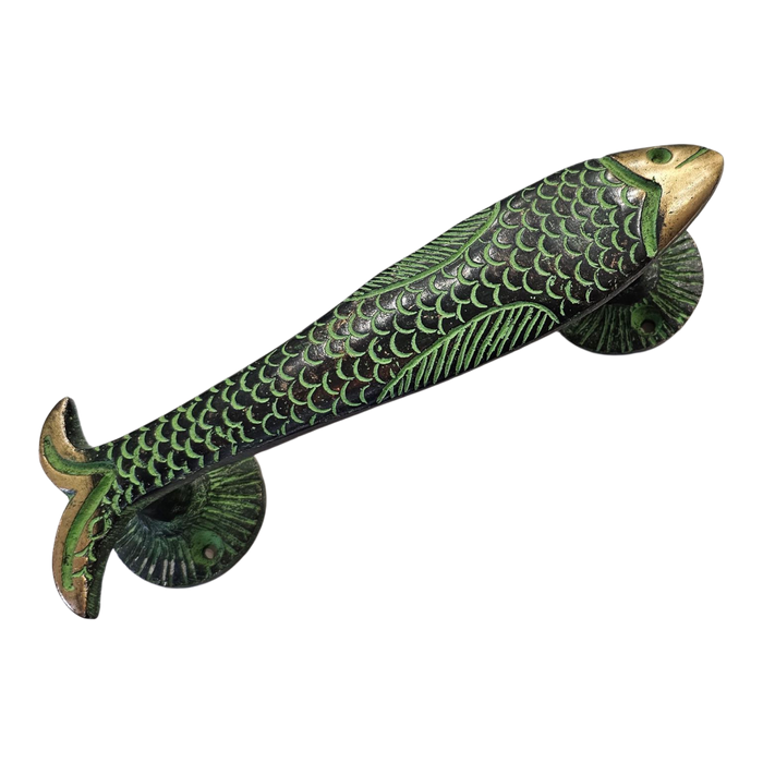 Green Fish Brass Handle (L)