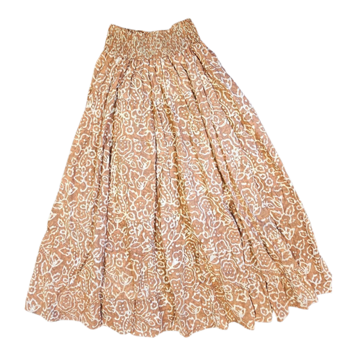 Dabu Print Cotton Skirt - Brown Sugar Design