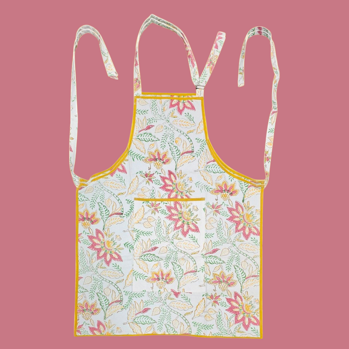 Cotton Apron - Golden Sunshine Floral Design