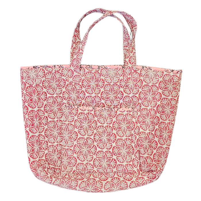 Strawberry Cream Quilted Shoulder Bag