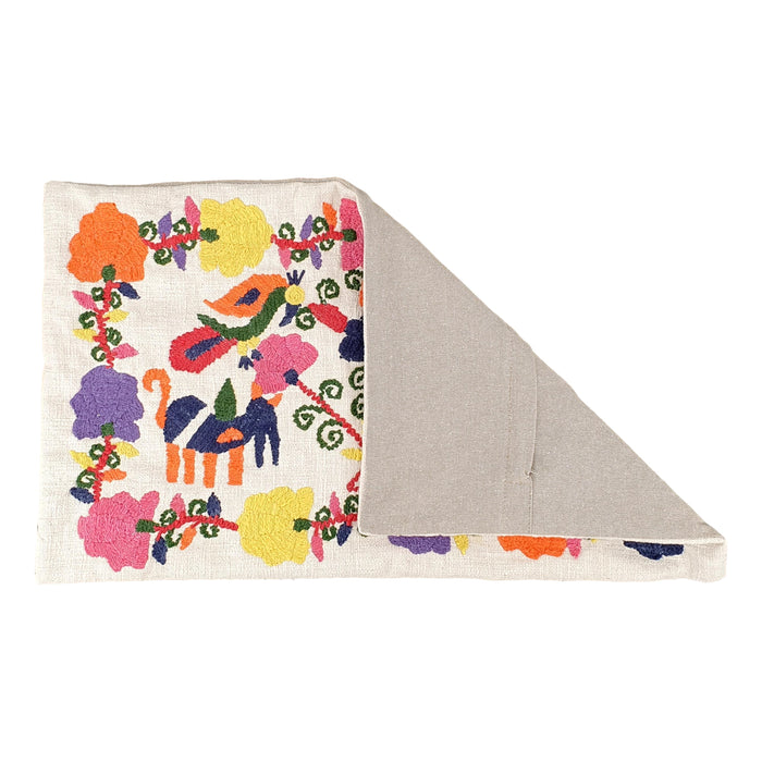 Naive Embroidered Cushion Cover