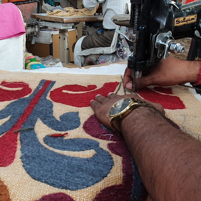 Naive Embroidered Cushion Cover