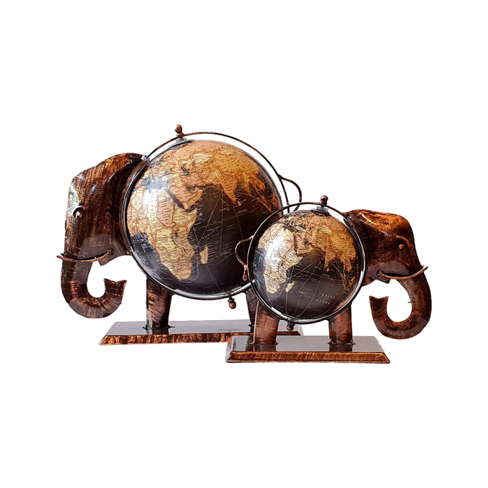 Handmade Black Elephant Globe Fair Trade from India