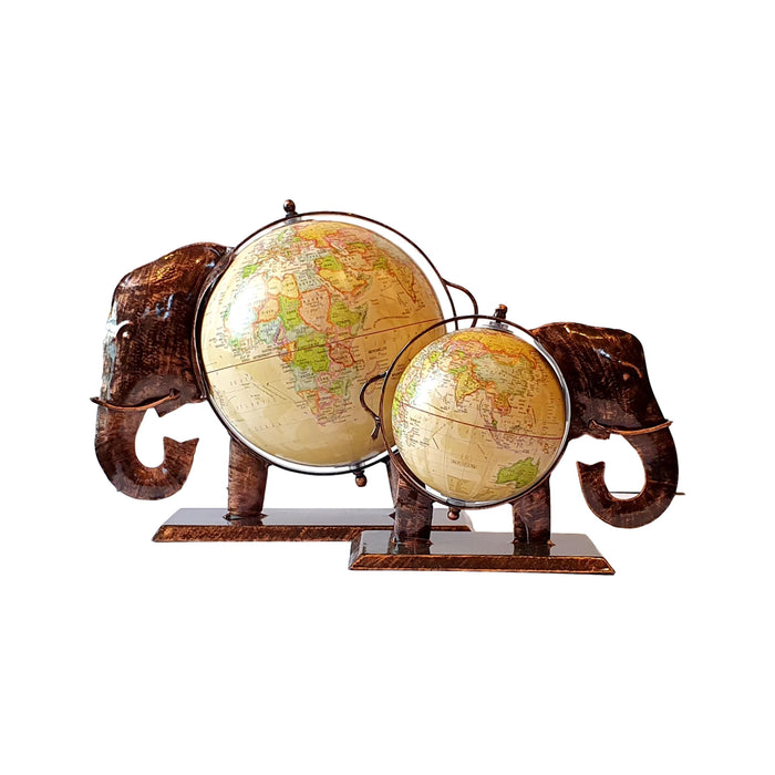Handmade Cream Elephant Globe Fair Trade from India