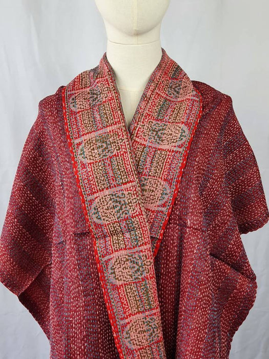 Reversible Silk Kantha Scarf