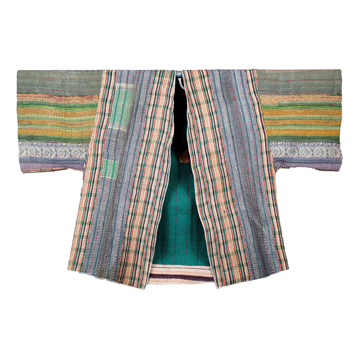 Vintage Cotton Kantha Kimono | Textile Art