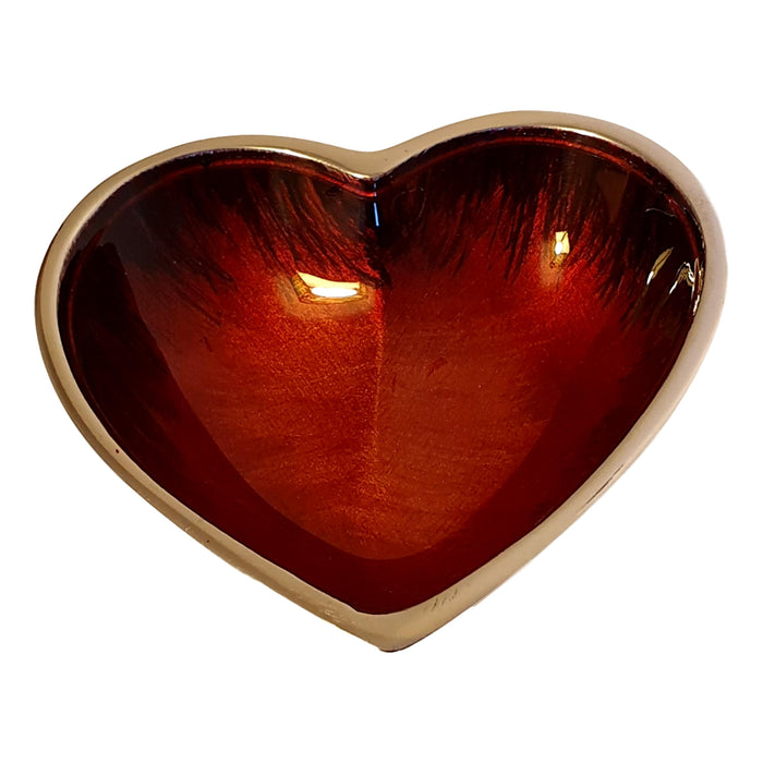 Small Recycled Aluminium Red Heart Dish