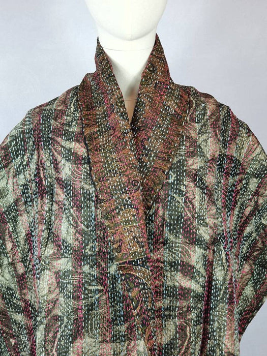 Reversible Silk Kantha Scarf