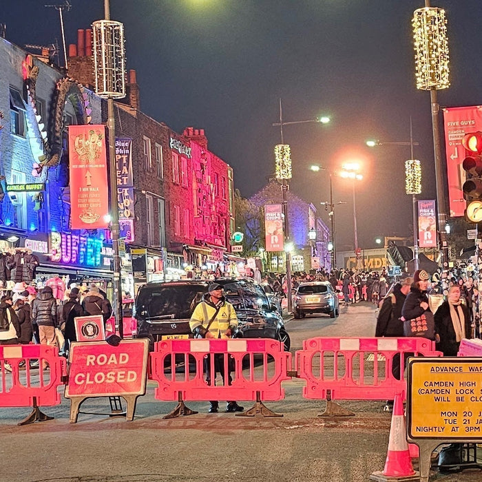 TV production team filming Slow Horses in Camden High Street