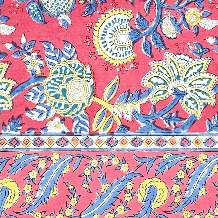Lalbagh Block Print Tablecloth | 110 x 110 cm