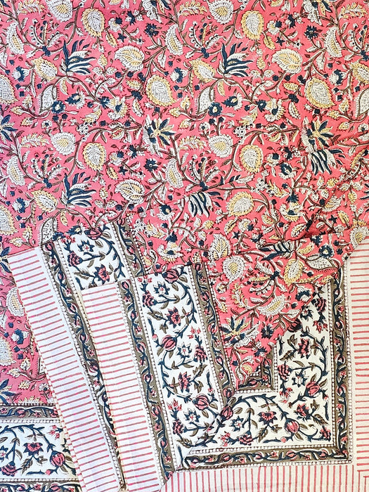 Block Print Tablecloth - Red