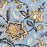 Block Print Cotton Tablecloth - Blue, Brown and Yellow