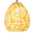 Yellow Beehive Pendant Lampshade: Retro Flowers Citrus Yellow