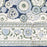 Hand Block Printed tablecloth with intricate floral patterns on a blue background