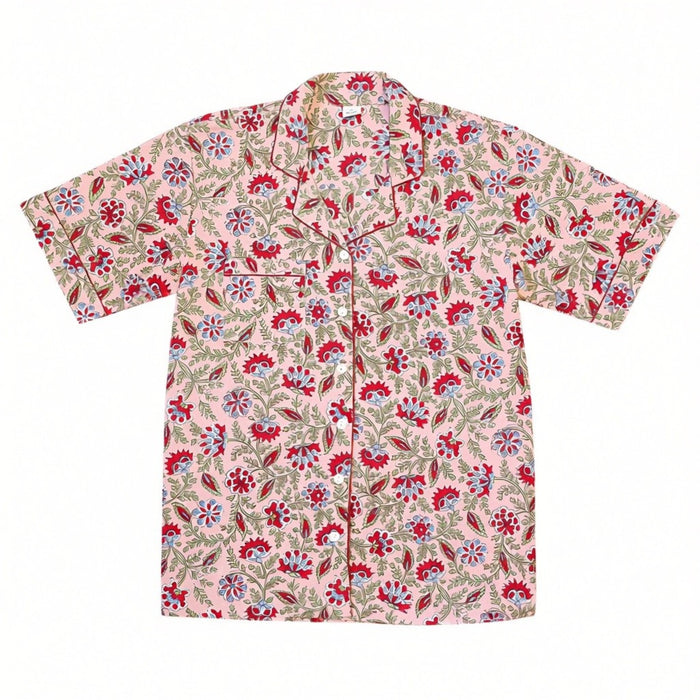 Beatrice Block-Printed Cotton Short Pyjama Set