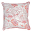 Block Print Cushion - Carmine Floral Design