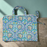 Block Printed Laptop Bag | Turquoise and Lime Floral Design
